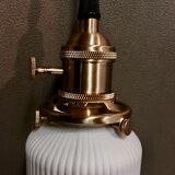 Suspension opaline glass and brass