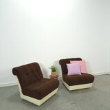 Fauteuil de l'ère spatiale marron avec plastique