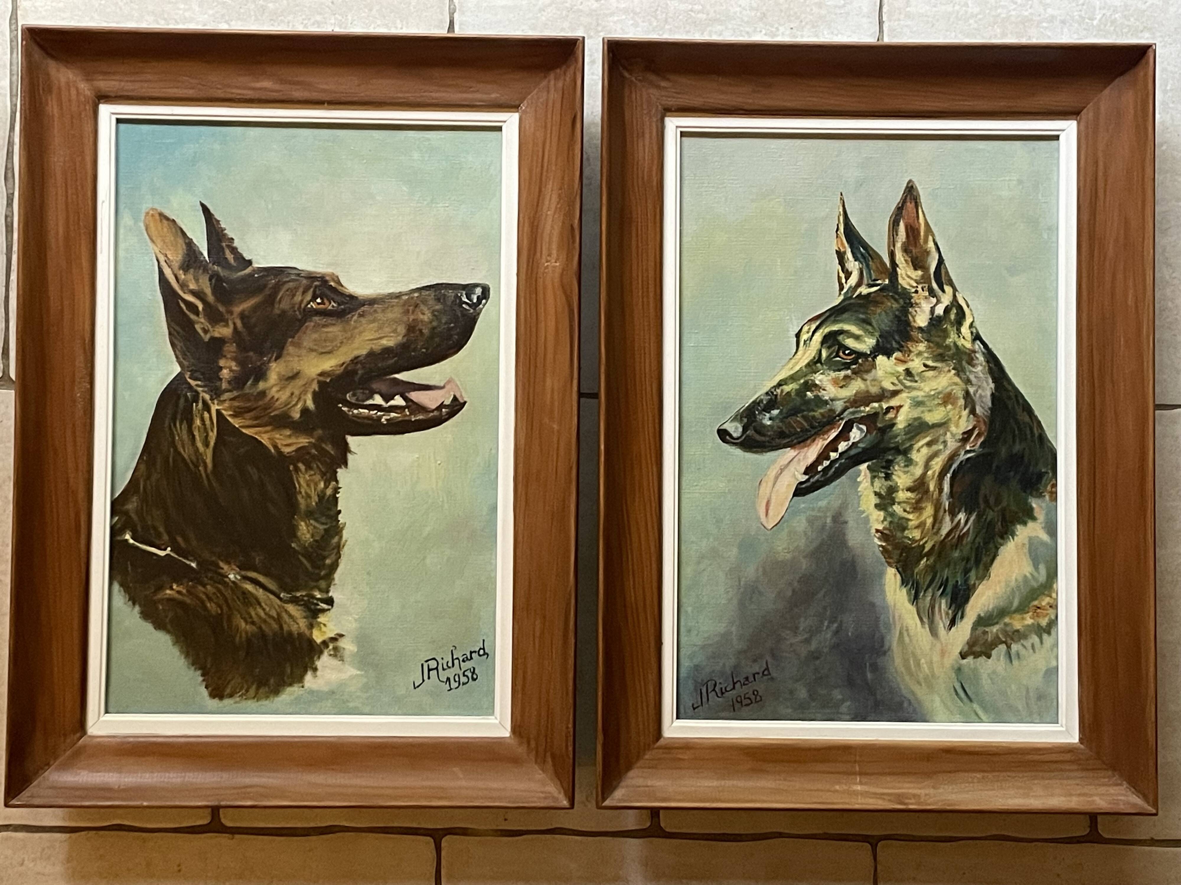 oil on canvas - Pair forming a pendant signed J. Richard