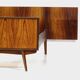 Vintage mid century modern double bed in rosewood, 1960s