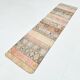 Tapis Runner Vintage Patchwork, Motifs Tribaux, Tons Pastel & Terre, 66x265 cm