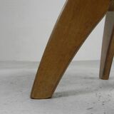 Wooden high chair, swivel chair, school chair, 1950s