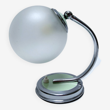 Bauhaus Art Deco Lamp, Opaline Green