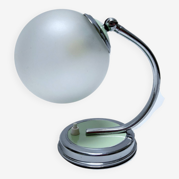 Lampe Bauhaus Art Deco, Opaline Vert