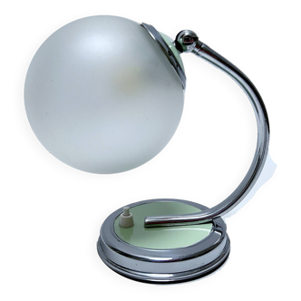 Bauhaus Art Deco Lamp, Opaline Green