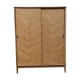 Armoire vintage avec penderie et portes coulissantes, rénovée