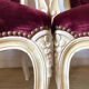 Pair of Louis XV style upholstered velvet armchairs