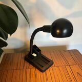 Black table lamp with compartments