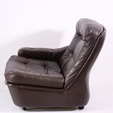 Modular leather sofa by michel cadestin for airborne