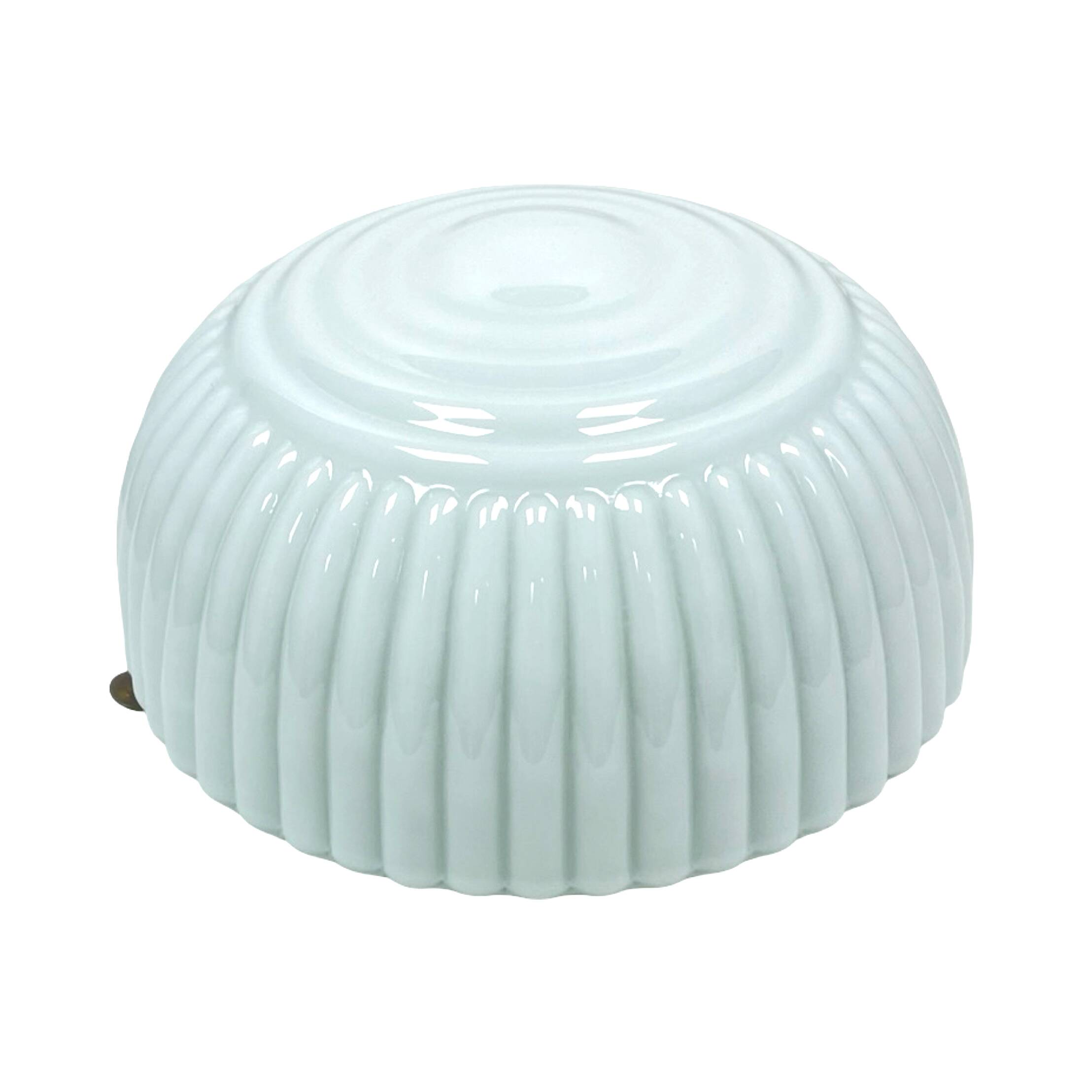 Art Deco ribbed ceiling lamp Polam Wilkasy, Poland, 1970s.