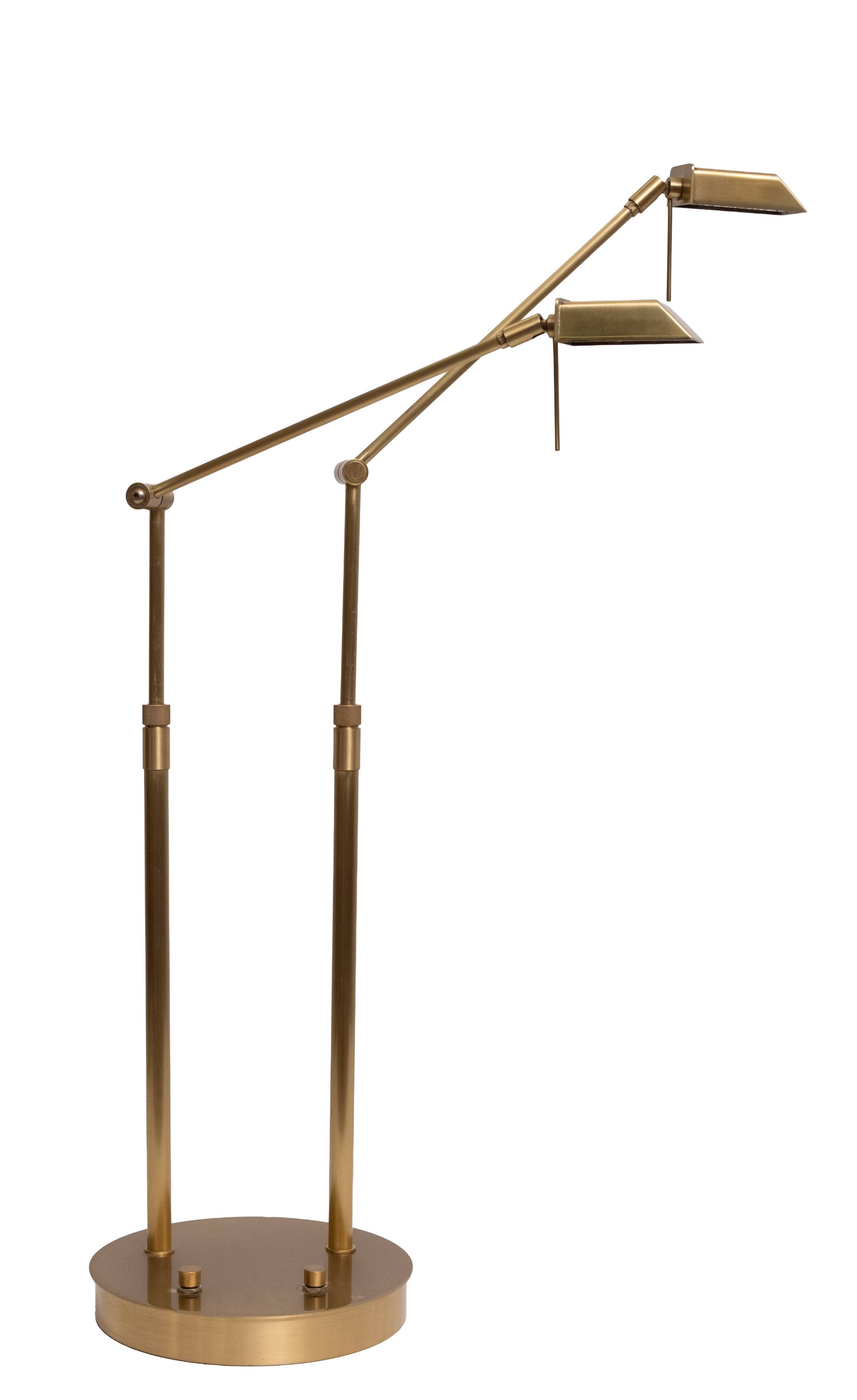 Stunning Ben Demmers Brass double l table lamp 1980s
