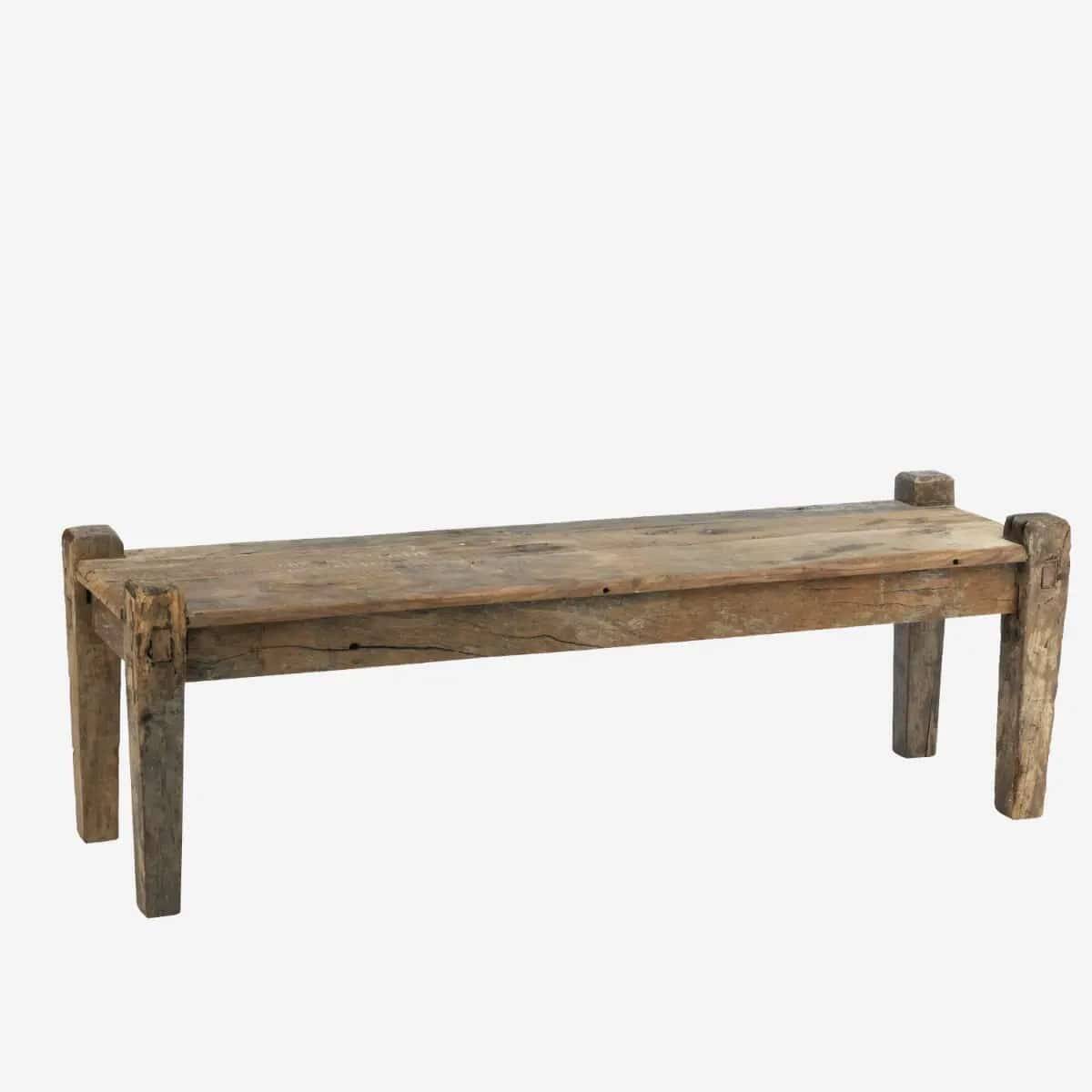 Indian bench made of recycled wood