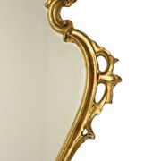 Miroir classique étroit à crête doré à la feuille d'or de style baroque 72 cm