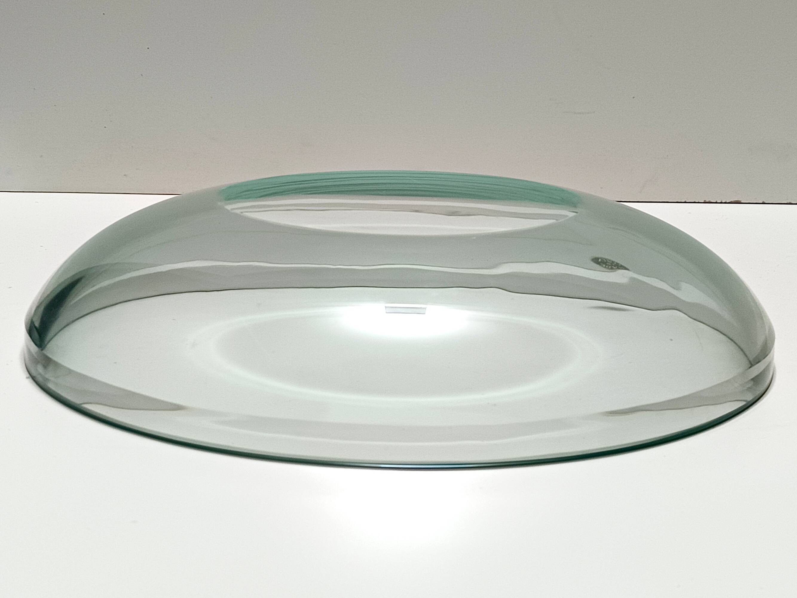 Elegant Thick Glass Centerpiece / Trinket Bowl attr. to Fontana Arte, Italy