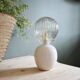 Ceramic lamp & striped glass