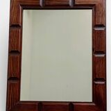 Mid-Century Spanish Oak Wall Mirror– Castilian Style, 1950s