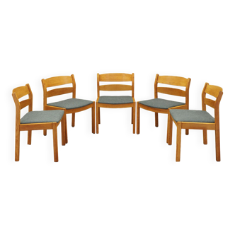 Ensemble de cinq chaises en frêne, design danois, années 1960, designer: Kurt Østervig, fabricant: FDB Møbler