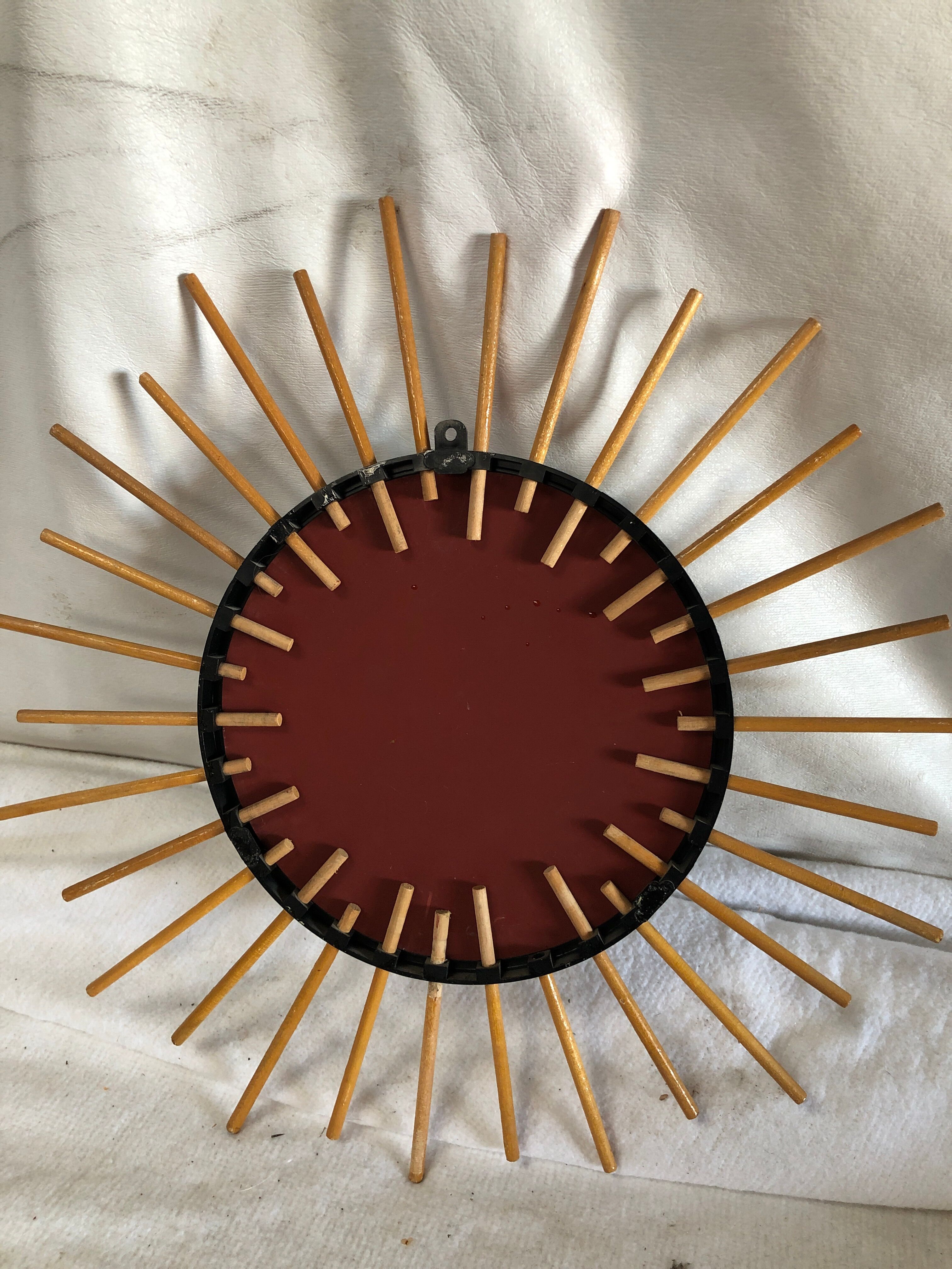 Miroir soleil vintage 34x34cm