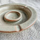 Vintage Speckled Stoneware Ashtray 1970s Design Catchall