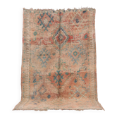 Tapis marocain vintage pêche 178 x 271 cm - Tapis en laine berbère - Tapis fait main