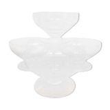 Set of 4 cut glass cups