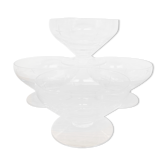 Set de 4 coupes verre taillé