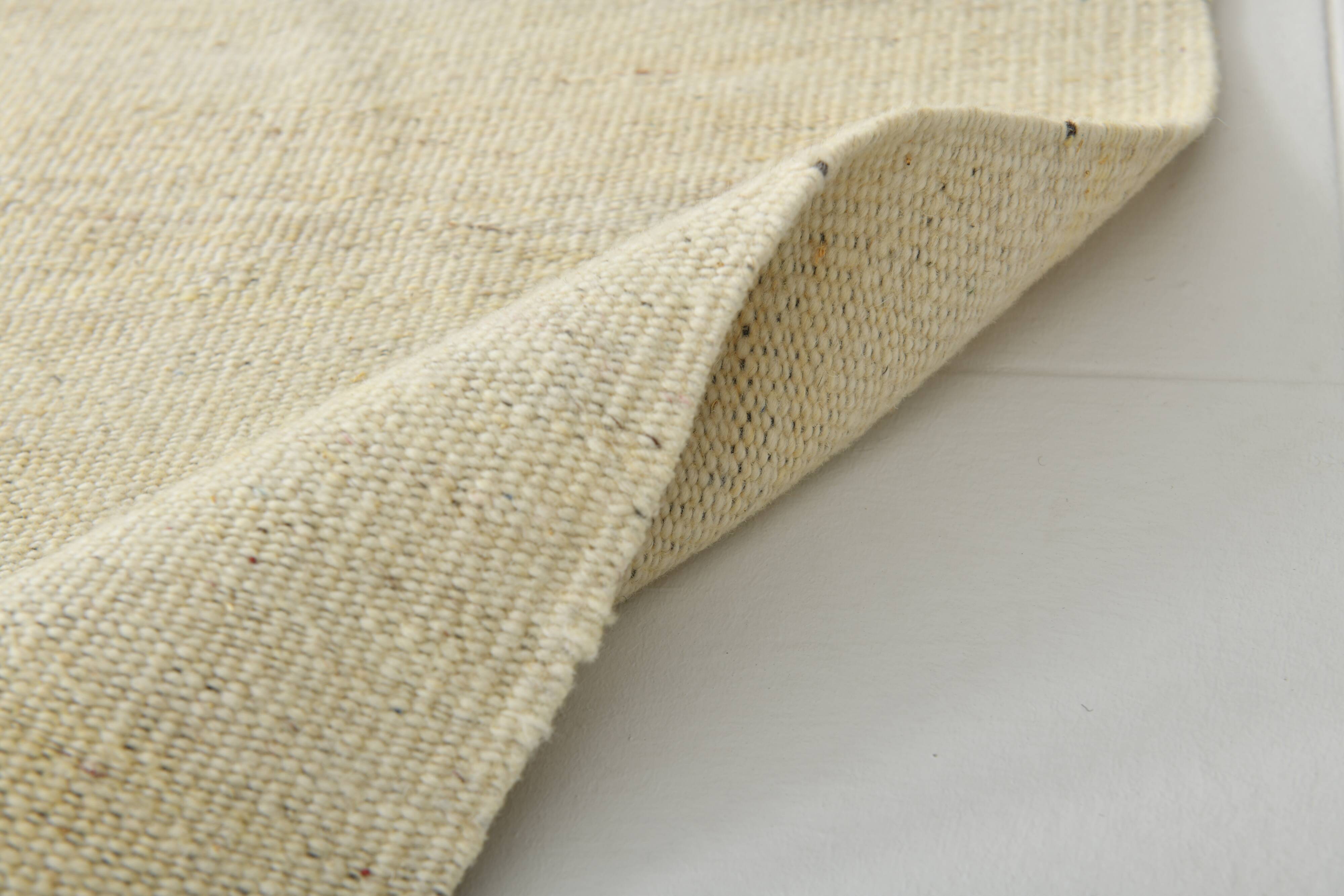 9x11 Cream & Brown Striped Large Kilim Rug, 265x334Cm