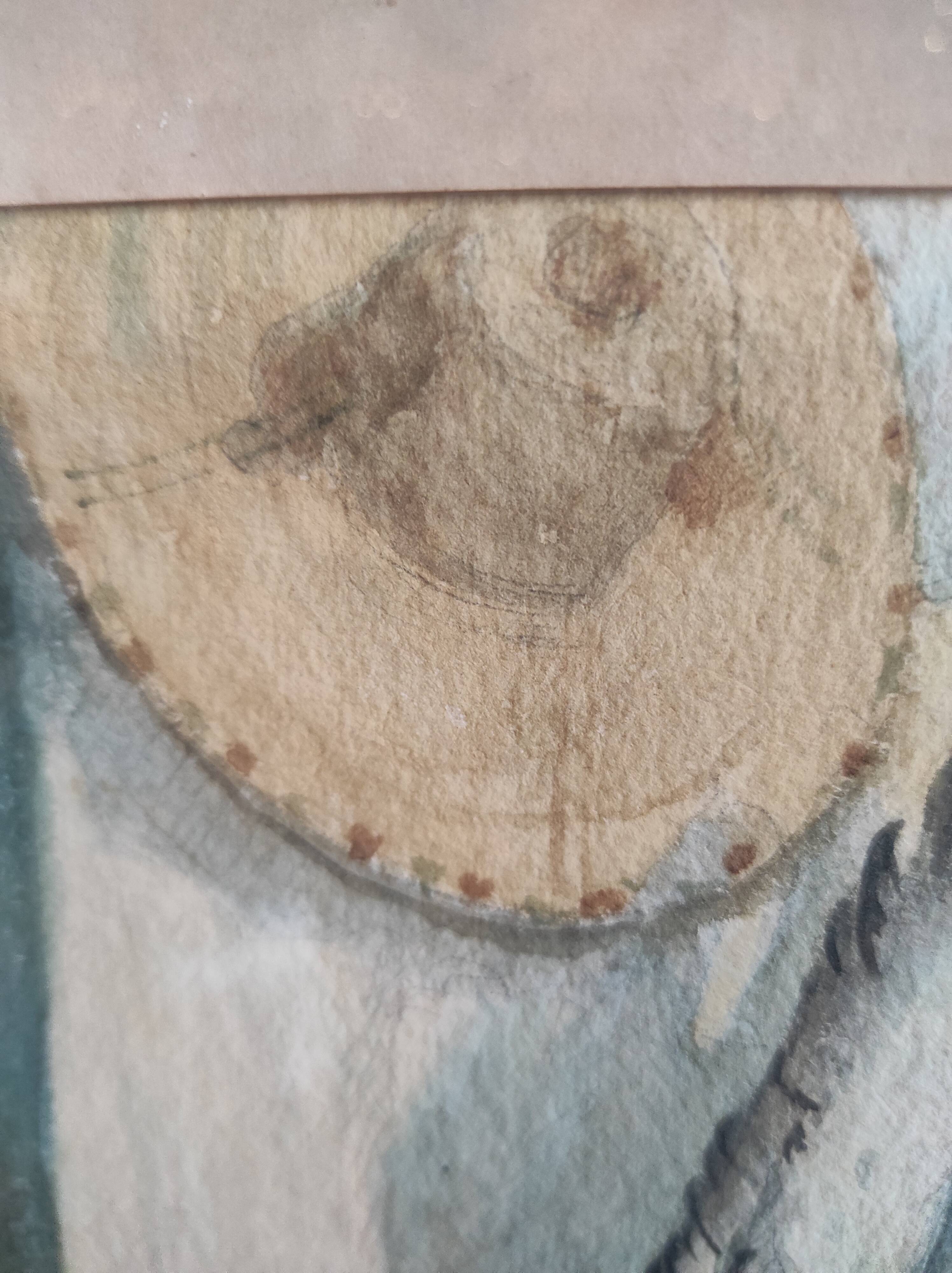 Aquarelle ancienne française, Charles Bruneau (?-1891)