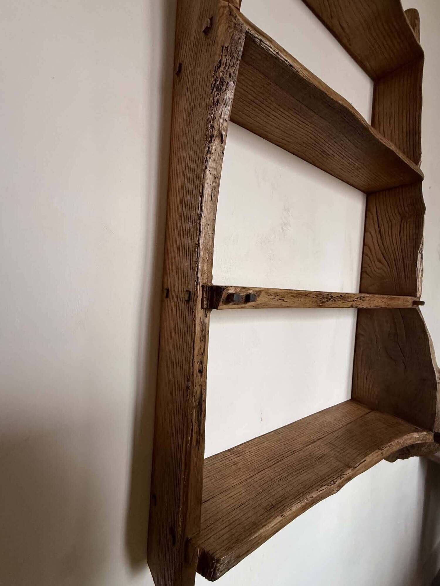 Solid wood wall shelf / storage shelf