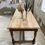 2m walnut drapery farm table
