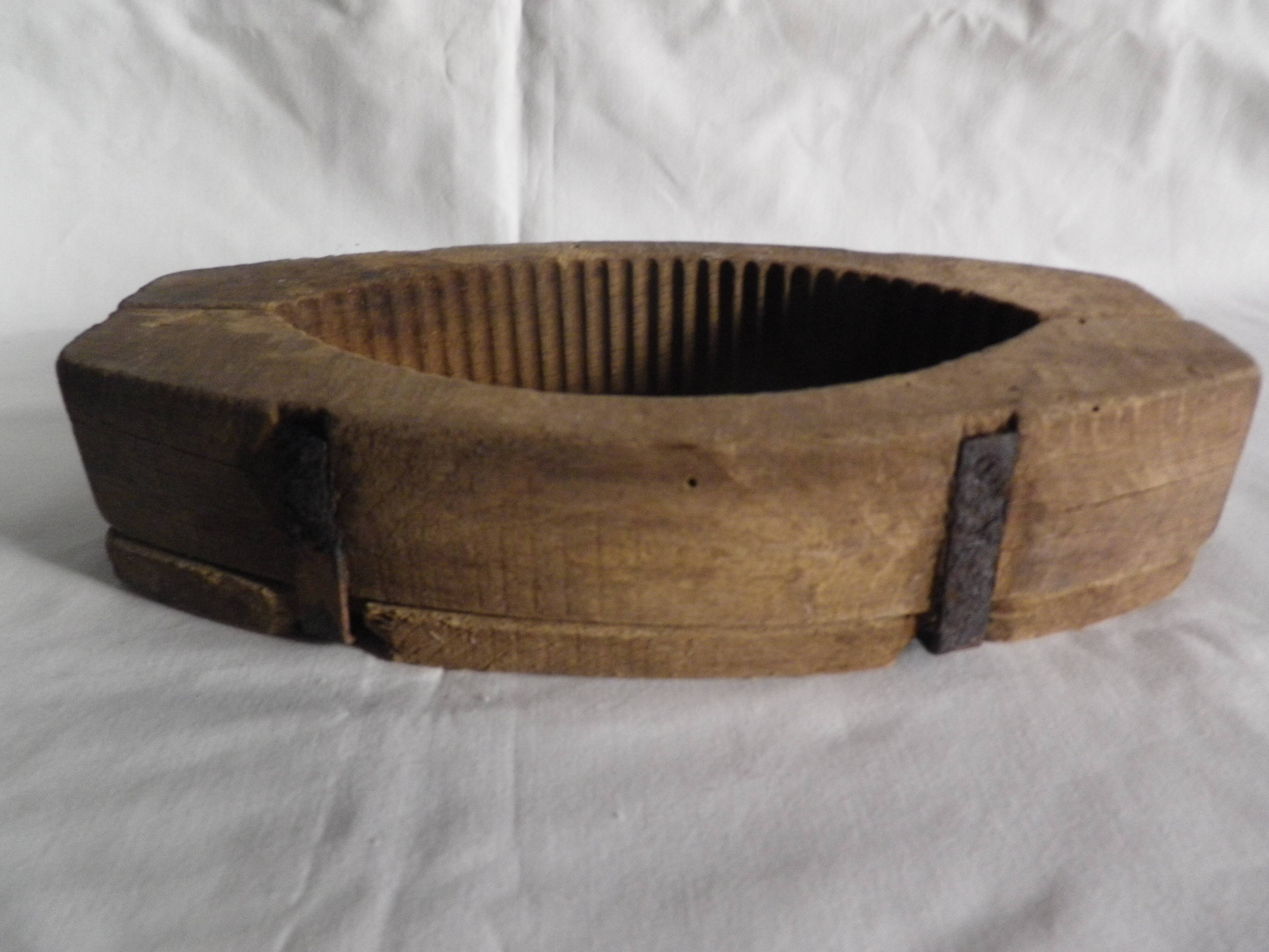 old wooden butter mold