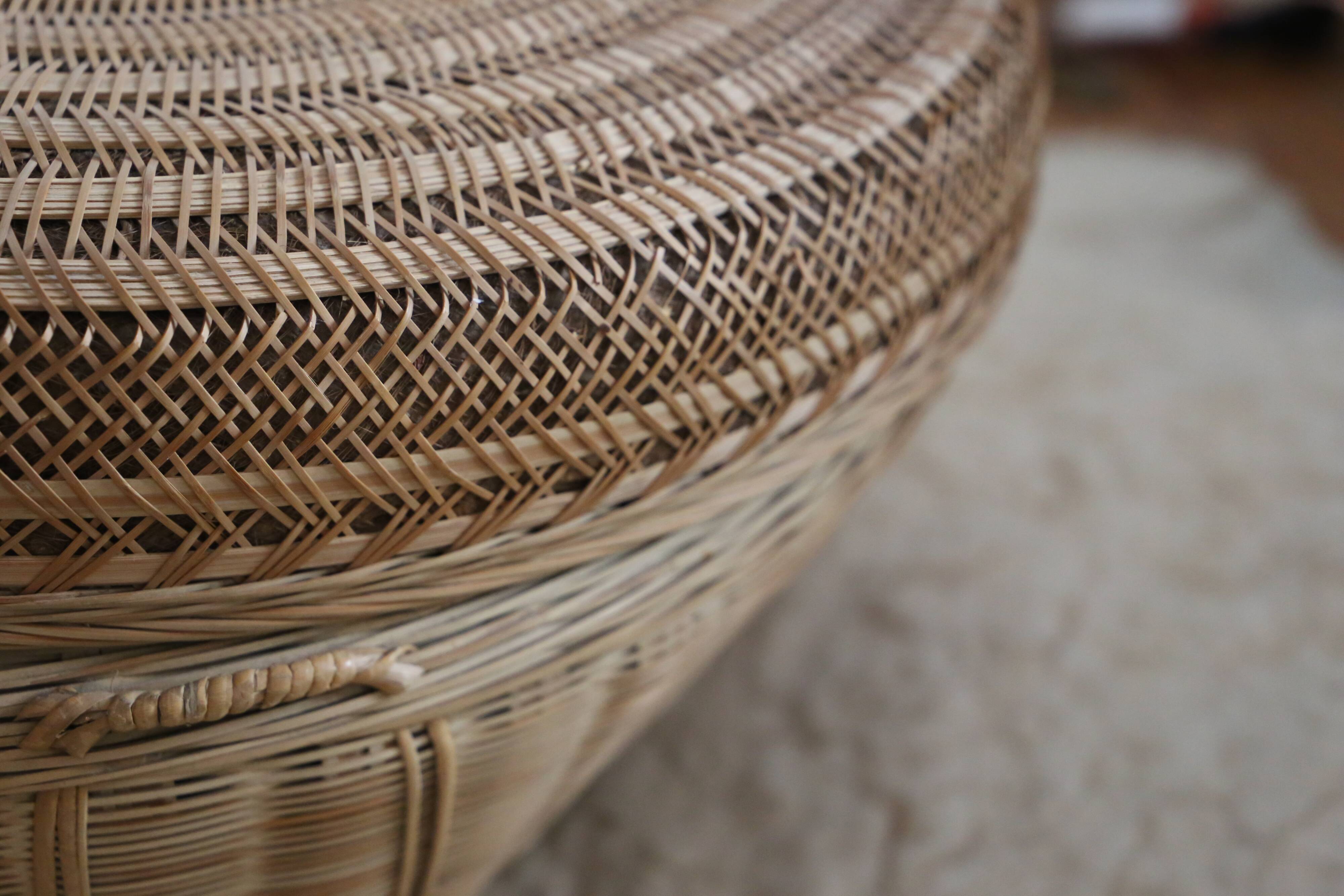 Large vintage wicker box