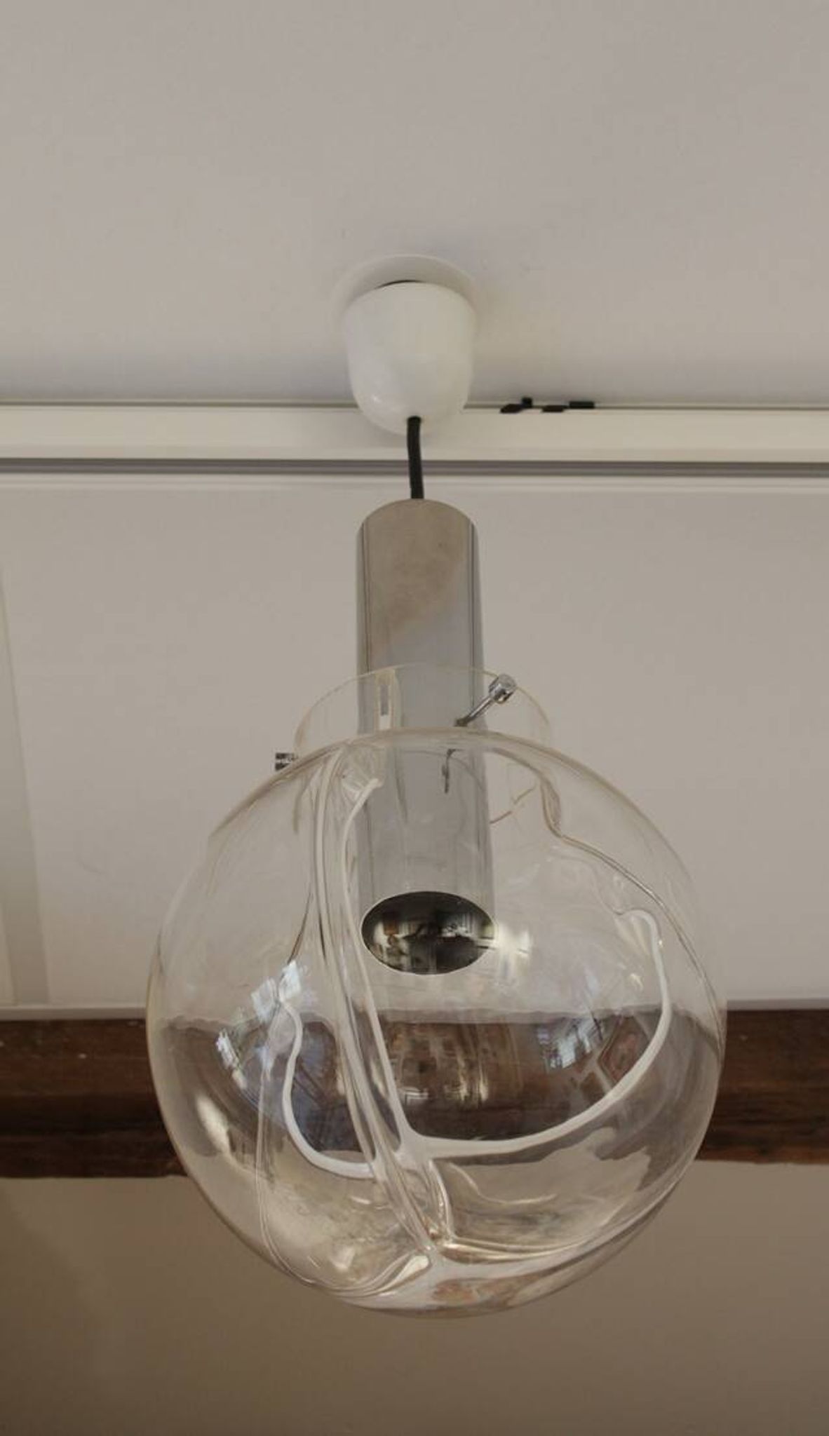 Murano blown glass pendant light 'Membrane' Toni Zuccheri 1960