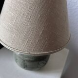 Jacques Blin lamp signed with original shade – vintage ceramic