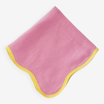 Pink and yellow napkin