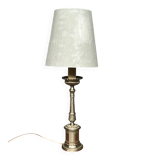 Table lamp. Solid silvered metal.