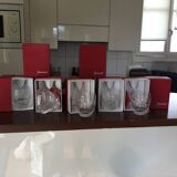baccarat massena whisky tumblers new with box