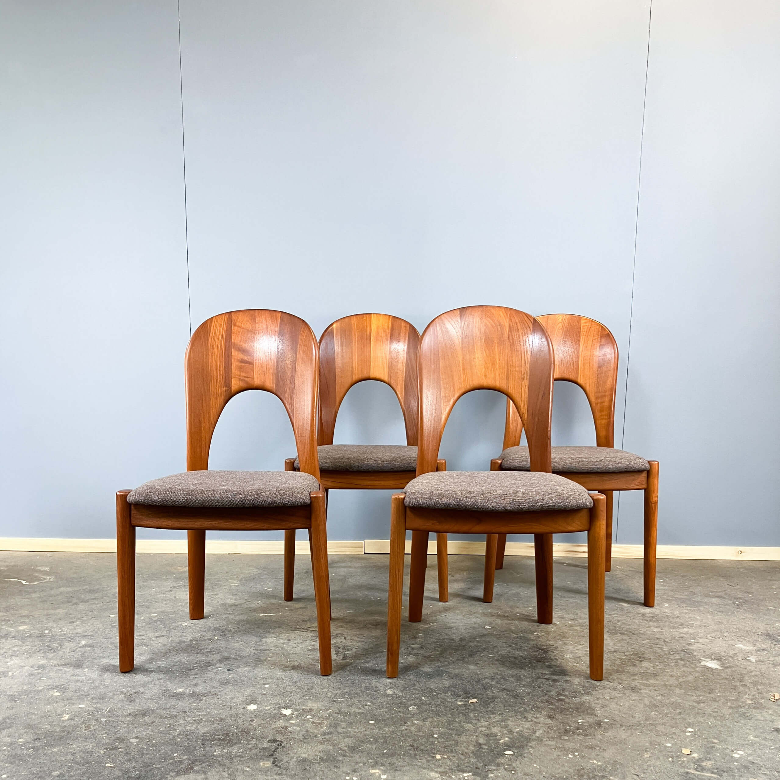 4 'Ole' dining chairs by Koefoeds Hornslet Møbelfabrik, teak, 1960s