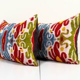 Paire de coussins Ikat