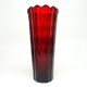 Biedermeier vase, ruby crystal, Bohemia, Czech Republic, 19th century