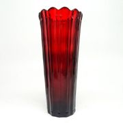 Vase Biedermeier, cristal rubis, Bohême, République tchèque, 19e siècle