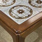 1970s teak coffee table with tiled top