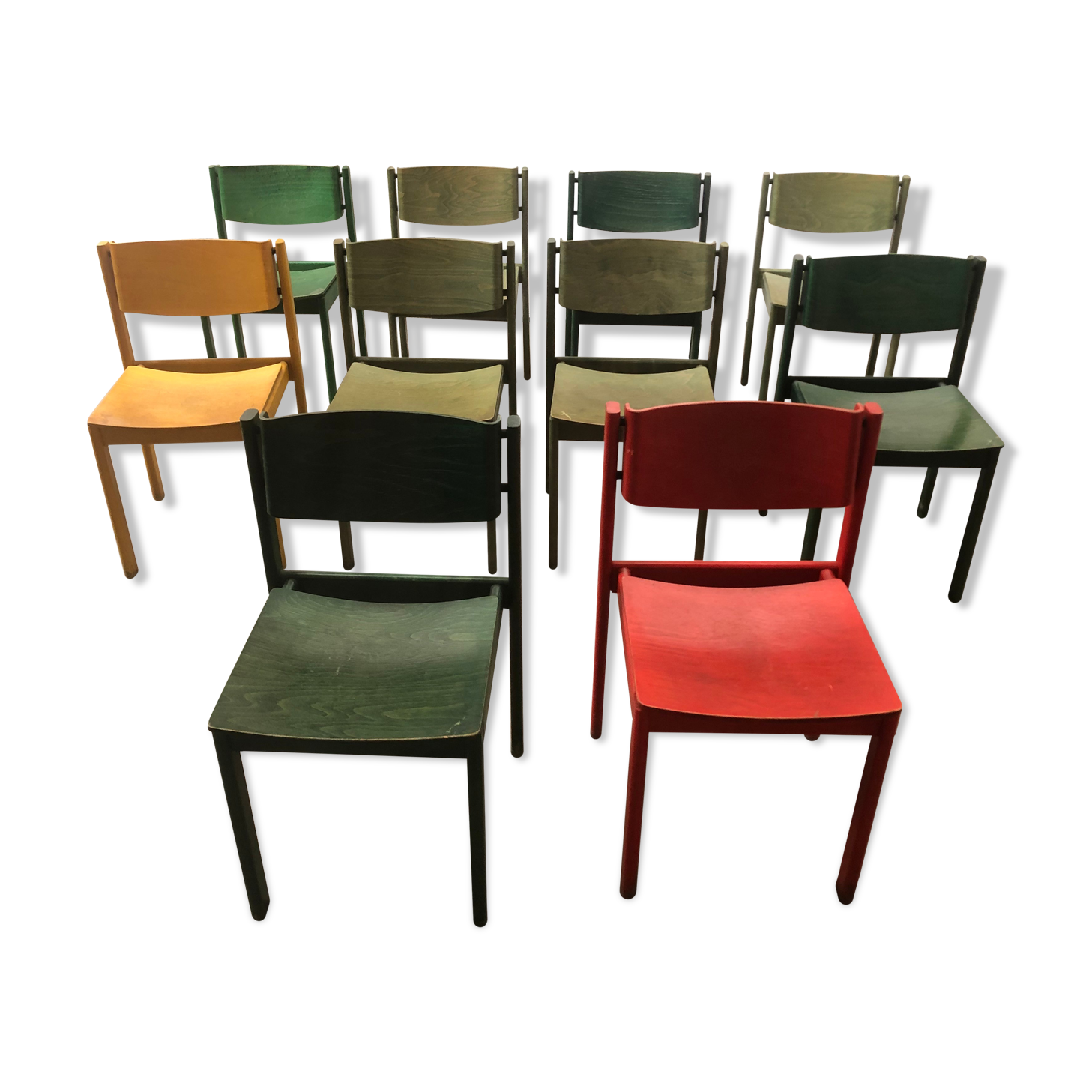 Series 10 colorful chairs design of the 80s