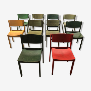 Series 10 colorful chairs design of the 80s