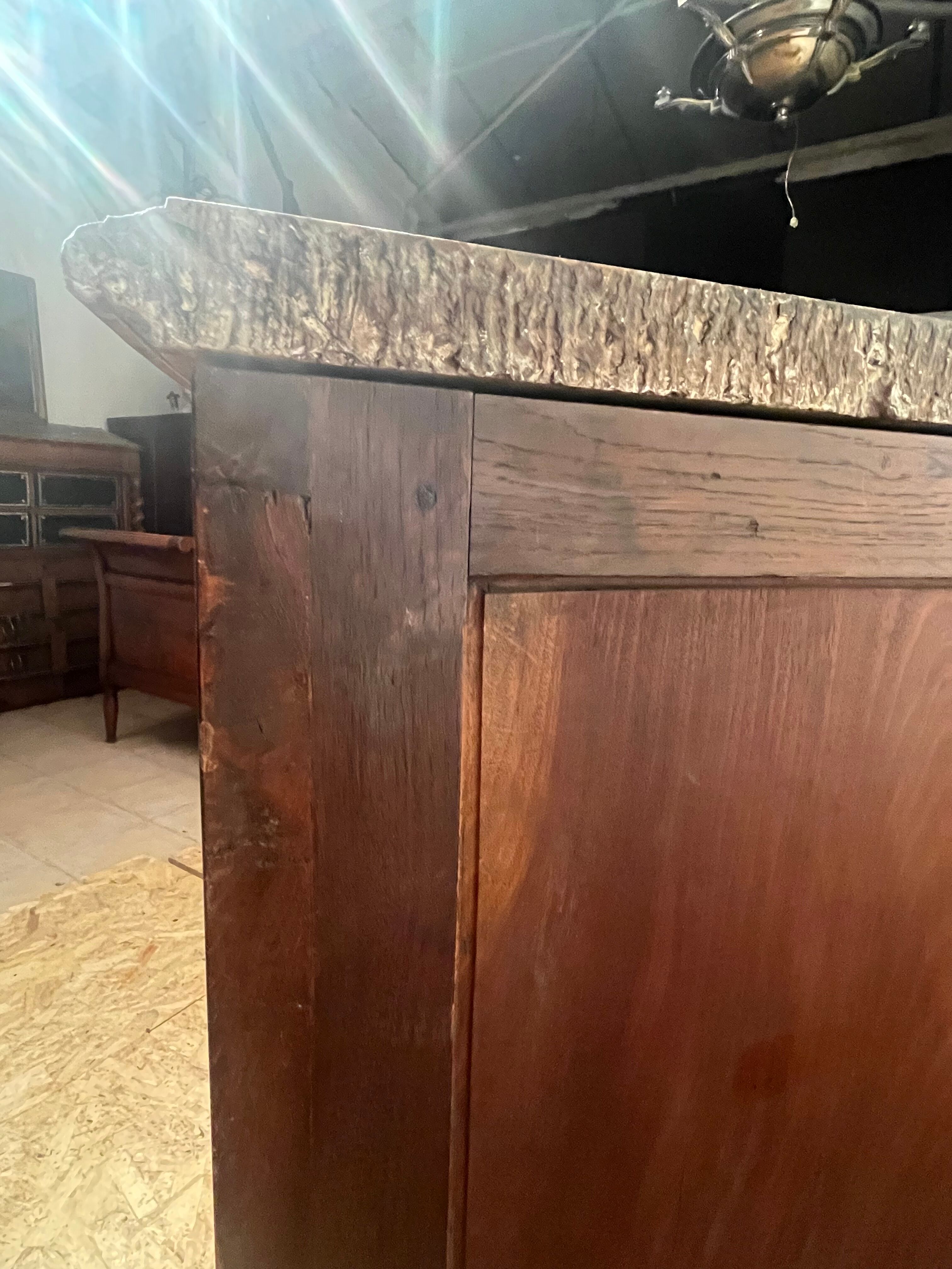 Marquetry sideboard Louis XV bronze 1940