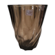 Luminarc twisted vase in smoked glass 1970s