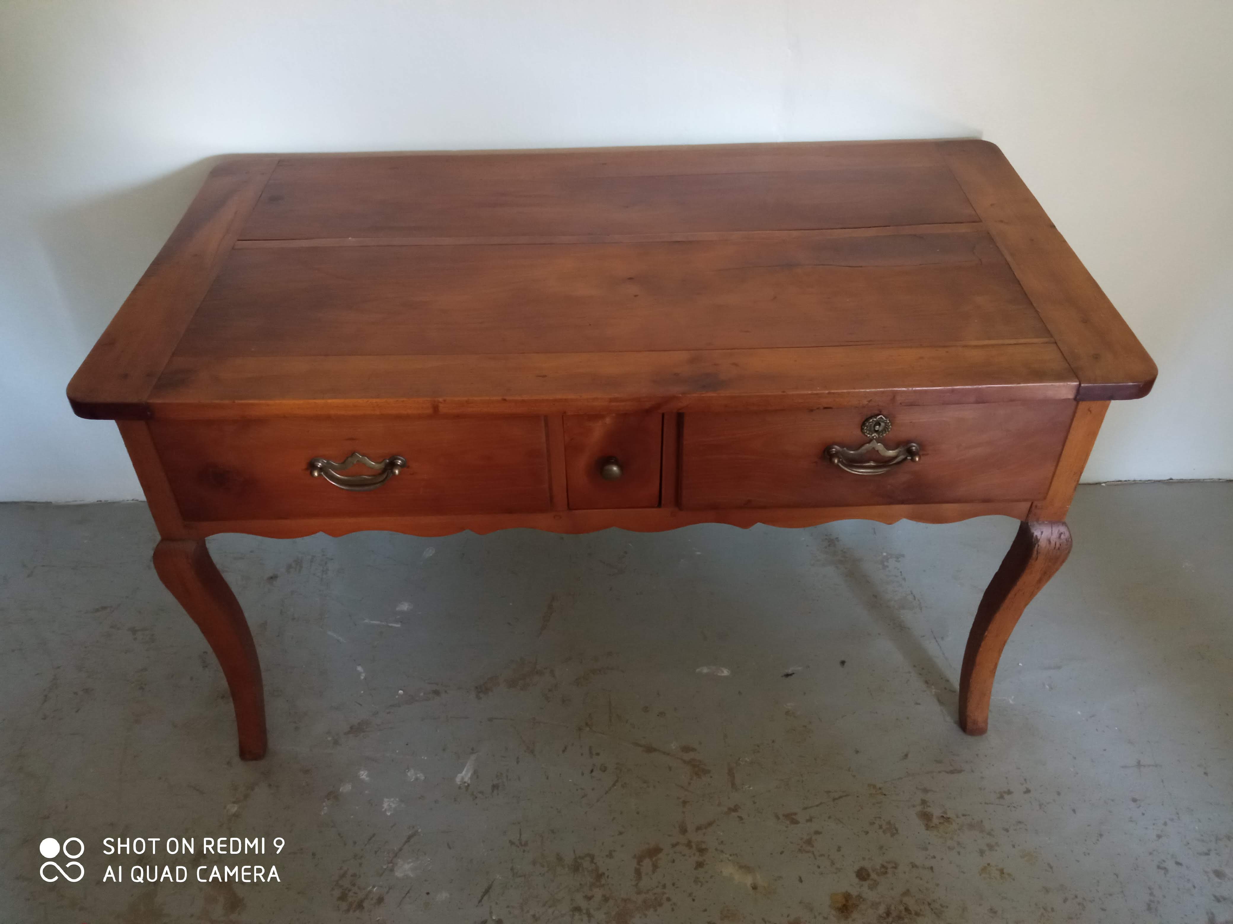Louis XV desk in cherry brass fittings