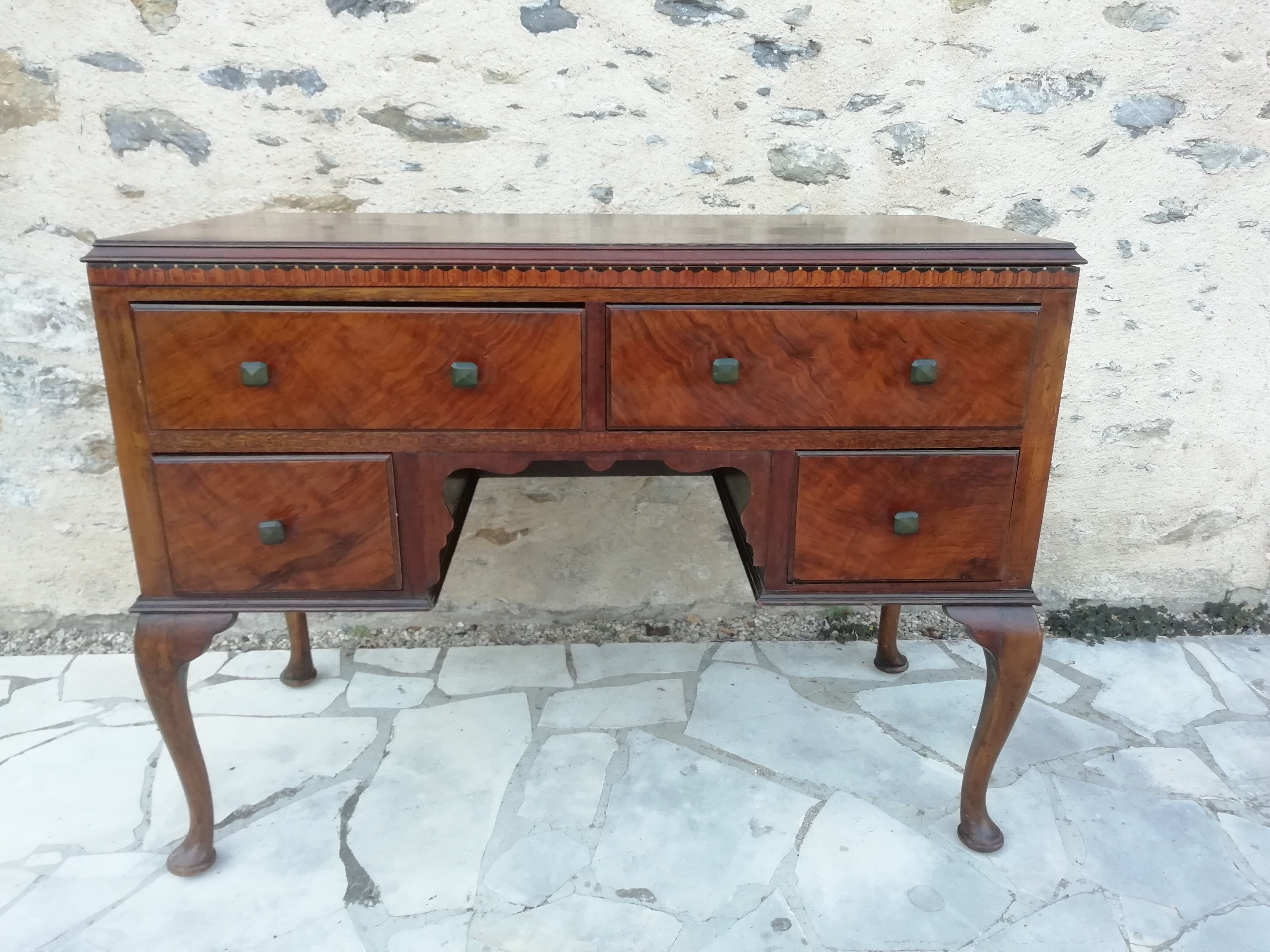 Walnut chippendale desk