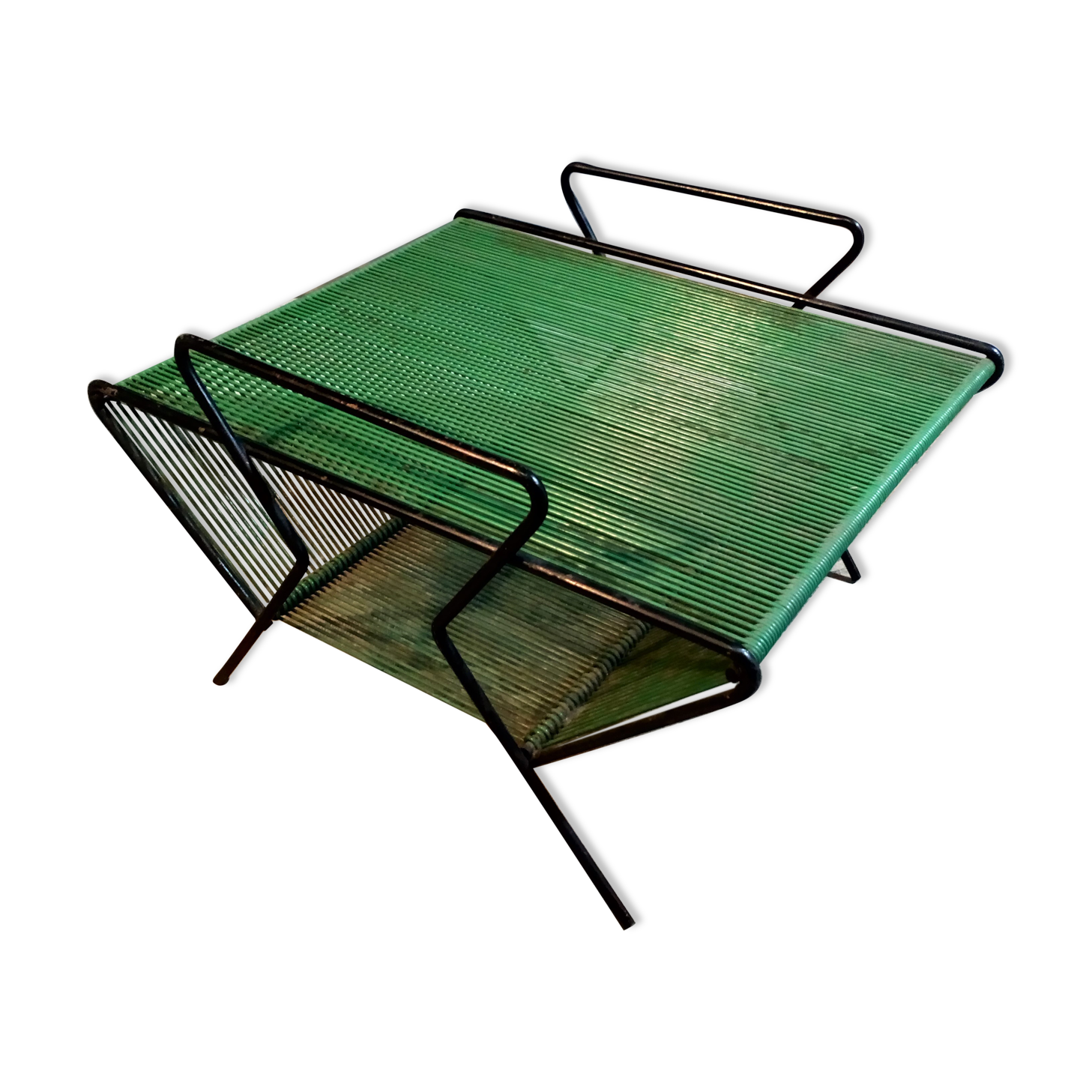 Scoubidou magazine rack 1950