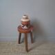 Contemporary design ceramic vase handcrafted minimalist shape brown tones